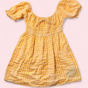Urban Outfitters yellow and white gingham dress in a M